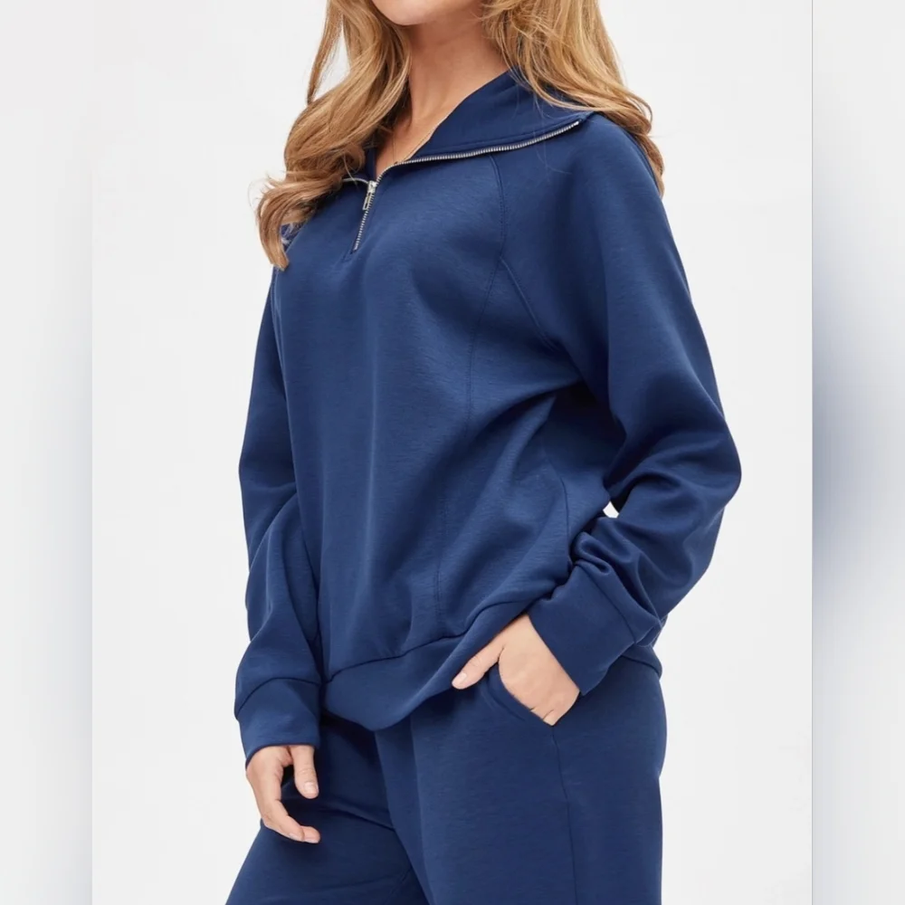 #61884 🛑XL Quarter Zip Pullover+Jogger Modal 2pc Set - Picture 3 of 13